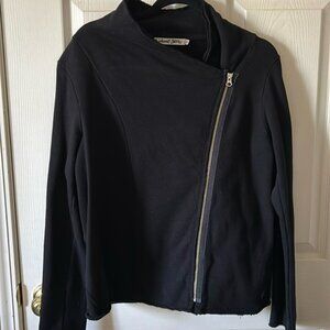 Michael Stars Women’s Black Zip Front Cotton Moto Jacket Size Medium‎
